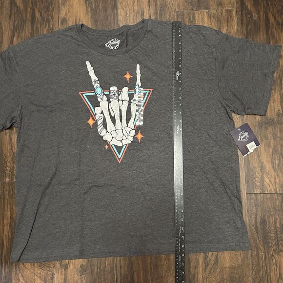 Rock N Roll Skeleton Hand Women’s 2XL Live Outside The Limits - Picture 3 of 6